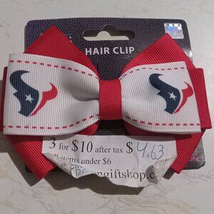 Houston Texans NFL Grace Collection 2 Tone Bow Hair Clip